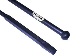 De Wit Stootijzer 120 X 2,8 Cm - Onderstuk 40cm Vierkant - Met Knop En Beitel