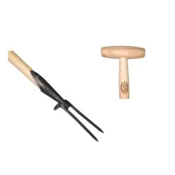 De Wit Wiedvork 2 Tands Met Essen T-steel 80cm