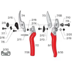 FELCO 8 Snoeischaar -Tuingereedschap Verkoop felco 8 onderdelen tekeningen