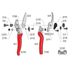 FELCO 9/4 Ondermes -Tuingereedschap Verkoop felco 9 onderdelen tekening 2
