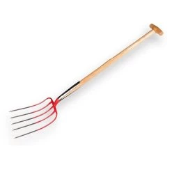 Offner Mestvork 5 Tands Rood Met Dubbele Veren En T-steel 85cm