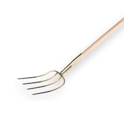 Offner Stalvork / Mestvork 4 Tands Brons Met Veerbus En Knopsteel 135cm