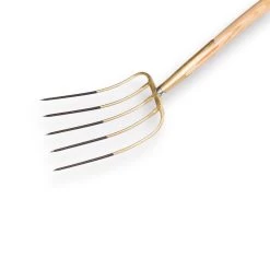 Offner Stalvork / Mestvork 5 Tands Brons Met Veerbus En Knopsteel 135cm